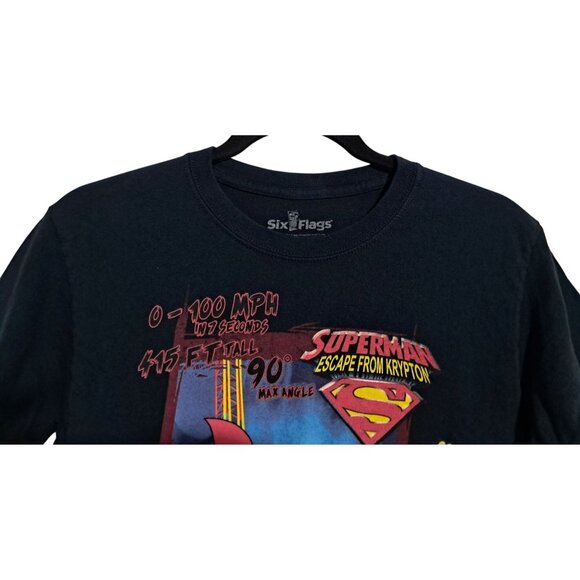 Six Flags Superman Escape From Krypton T-Shirt Size S Ride Closed Permanently - Picture 4 of 5